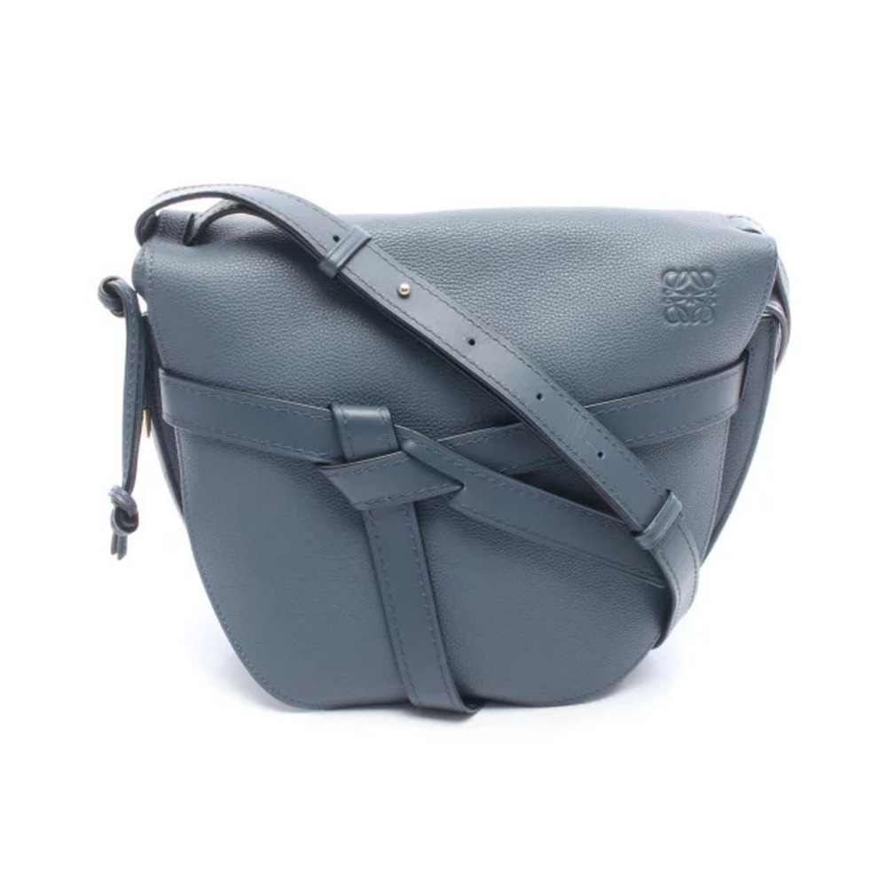 Loewe Gate Bag Shoulder Leather Blue